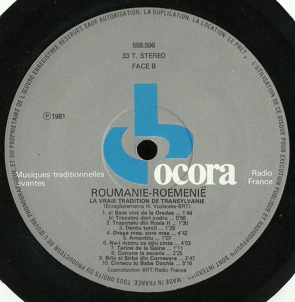 Various - Roumanie - Roemenië: La Vraie Tradition De Transylvanie(L...
