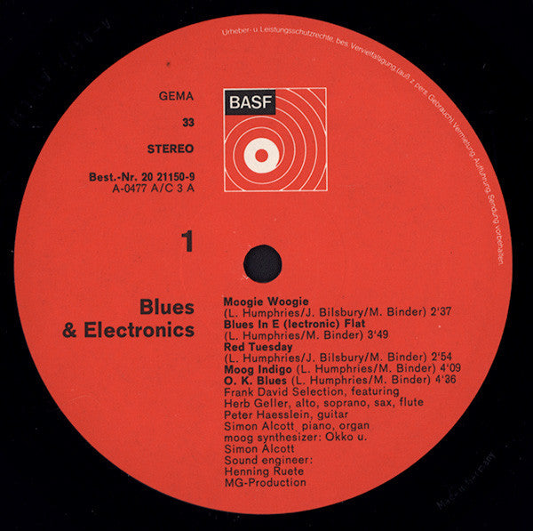 Frank David Selection - Blues & Electronics (LP, Album)