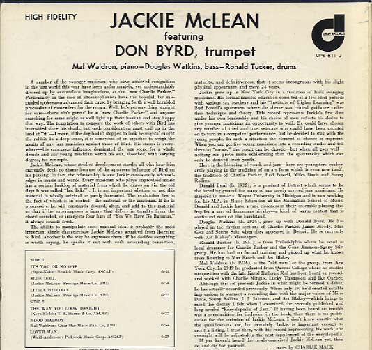 Jackie McLean Quintet - The Jackie McLean Quintet(LP, Album, Mono, ...