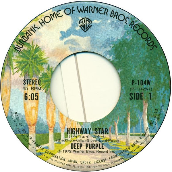 Deep Purple - Highway Star / Strange Kind Of Woman (7"", Single)