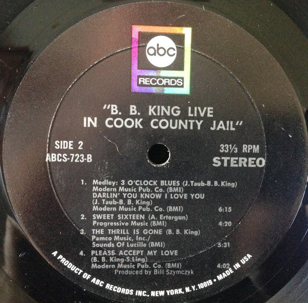 B.B. King - Live In Cook County Jail (LP, Album, Mon)