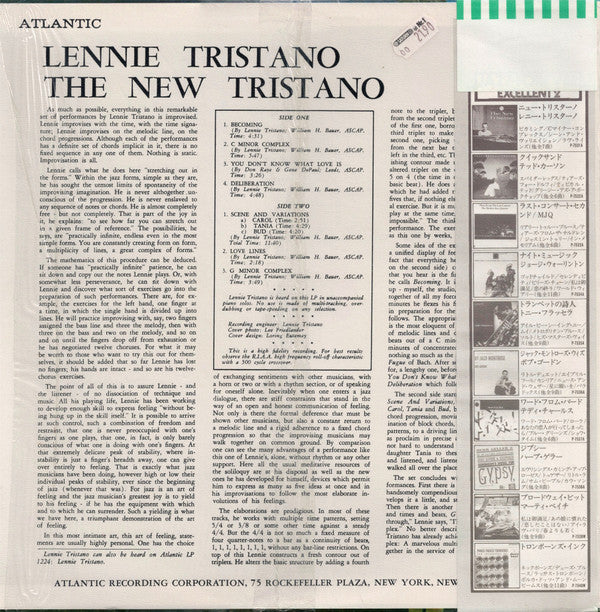 Lennie Tristano - The New Tristano (LP, Album, RE)