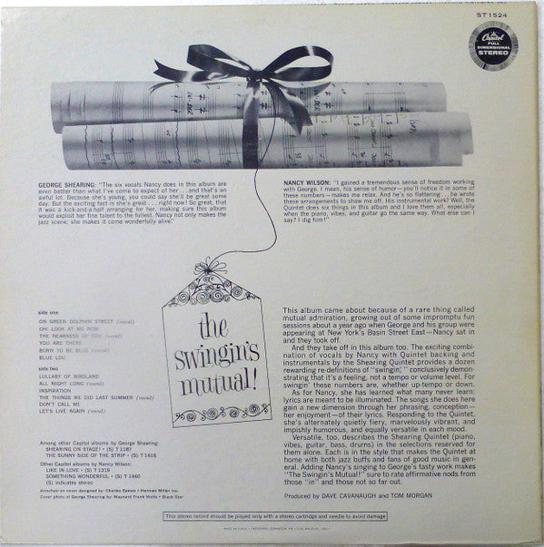 The George Shearing Quintet - The Swingin's Mutual!(LP, Album)