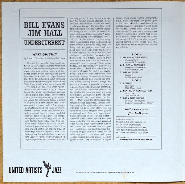 Bill Evans / Jim Hall - Undercurrent (LP, Album, RE)