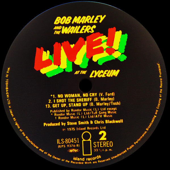 Bob Marley & The Wailers - Live! = ライヴ!(LP, Album)