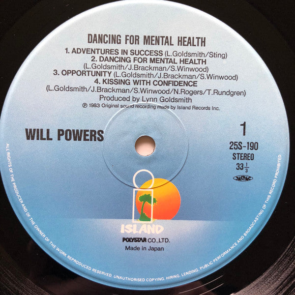 Will Powers - Dancing For Mental Health (LP, Album, Promo)