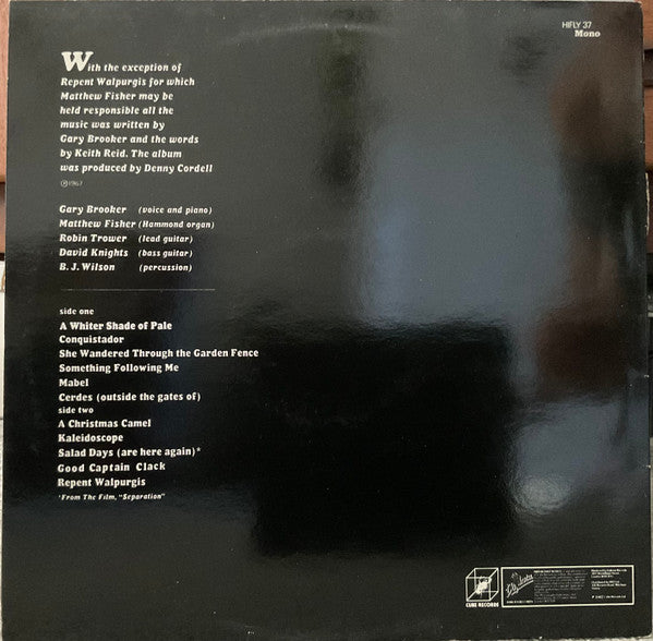 Procol Harum - A Whiter Shade Of Pale (LP, Album, Mono, RE)