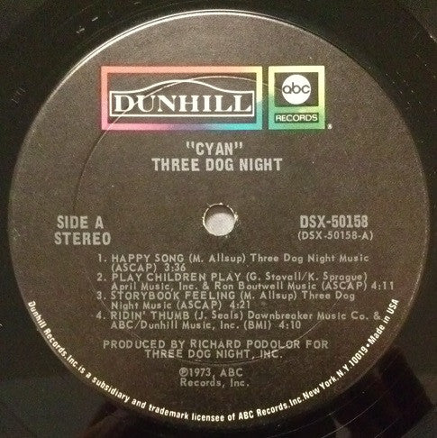 Three Dog Night - Cyan (LP, Album, Ter)