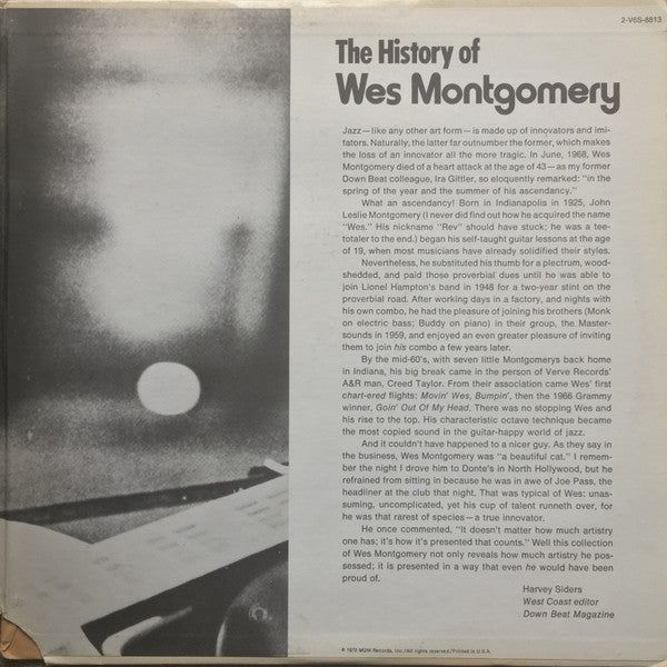 Wes Montgomery - The History Of Wes Montgomery (2xLP, Comp, Gat)