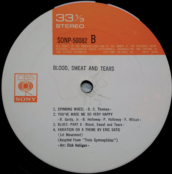 Blood, Sweat And Tears - Blood, Sweat And Tears (LP, Album)