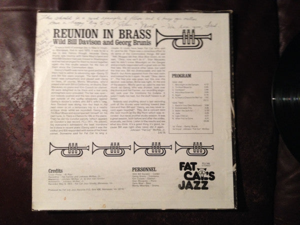 George Brunis* - Wild Bill Davison - Reunion In Brass (LP, Album)