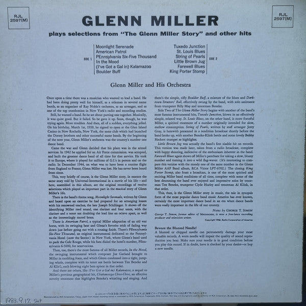 Glenn Miller And His Orchestra - Glenn Miller Plays Selections From...