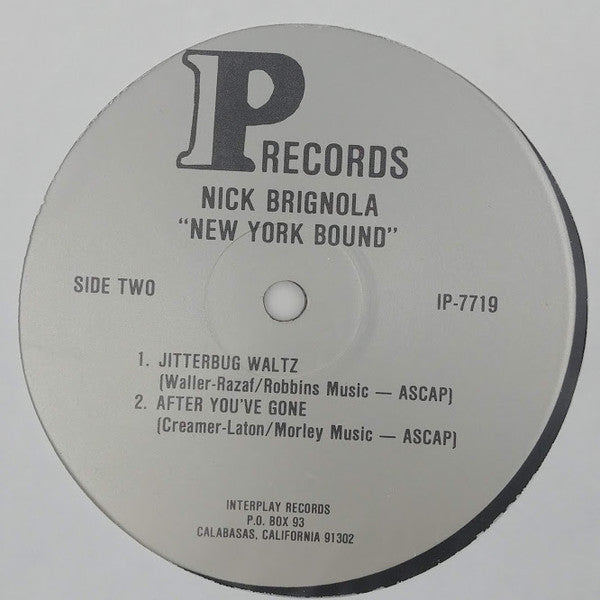 Nick Brignola - New York Bound (LP, Album)