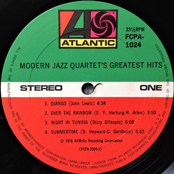 The Modern Jazz Quartet - Modern Jazz Quartet's Greatest Hits(LP, A...