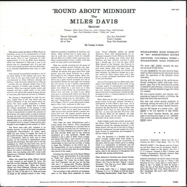 Miles Davis - 'Round About Midnight (LP, Album, Mono, RE)