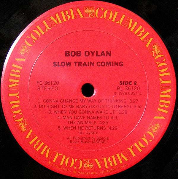 Bob Dylan - Slow Train Coming (LP, Album, San)