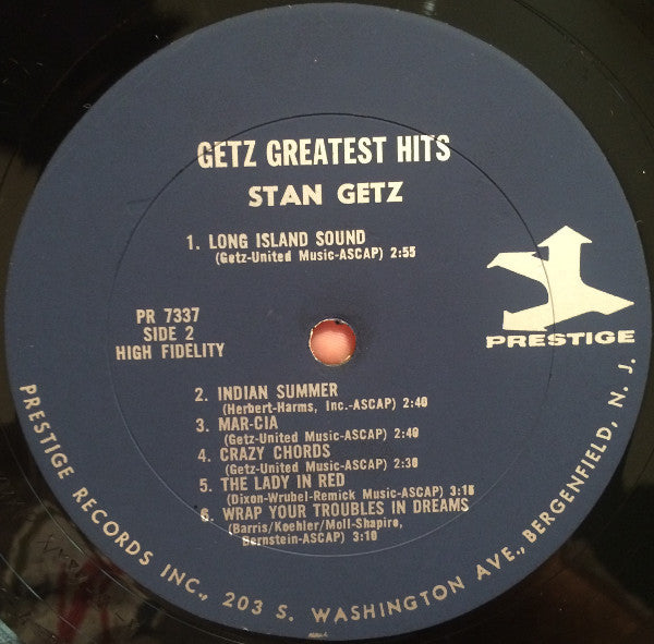 Stan Getz - Greatest Hits (LP, Comp, Mono, RE)