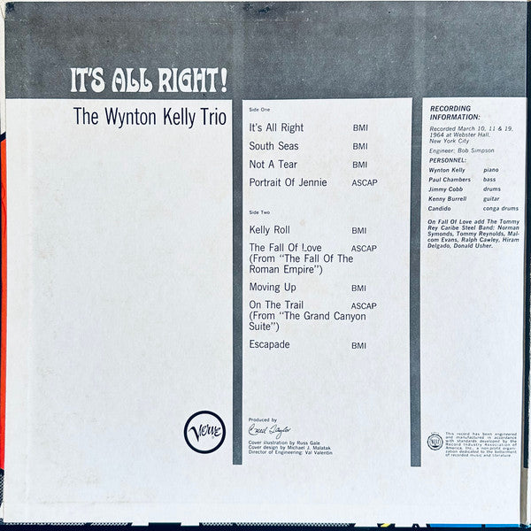 Wynton Kelly Trio - It's All Right! (LP, Album, RE, Gat)