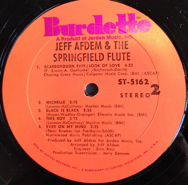 Jeff Afdem And The Springfield Flute - Jeff Afdem & The Springfield...