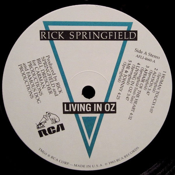 Rick Springfield - Living In Oz (LP, Album, Ind)