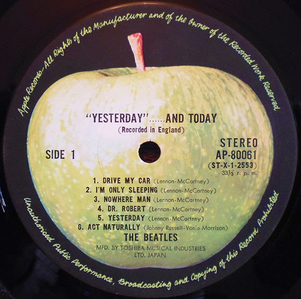 The Beatles - "Yesterday"...... And Today (LP, Comp, RE, ¥2,)