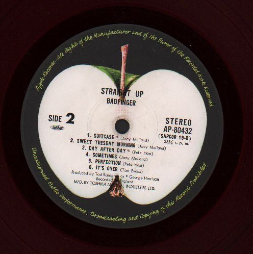 Badfinger - Straight Up (LP, Album, Red)