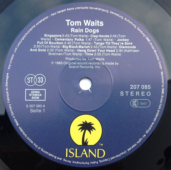 Tom Waits - Rain Dogs (LP, Album, RE)