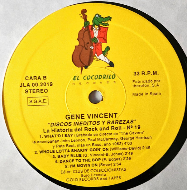 Gene Vincent - Grabaciones Inéditas Y Rarezas (LP, Comp)