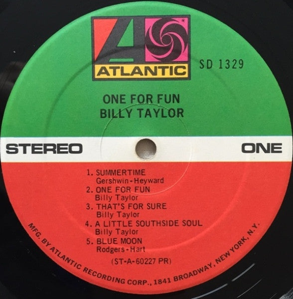 Billy Taylor - One For Fun (LP, RE)
