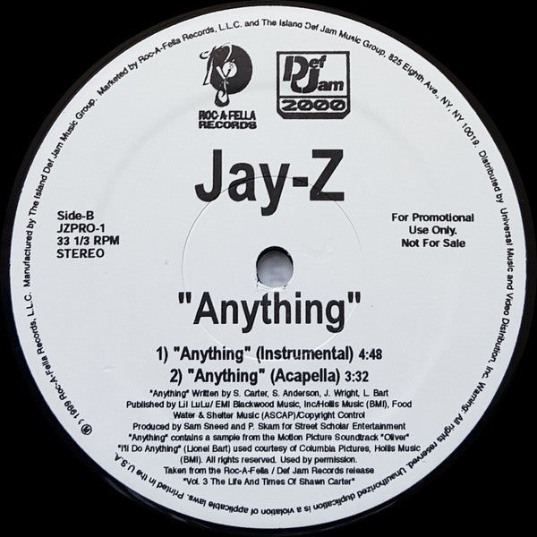 Jay-Z - Anything (12"", Promo)