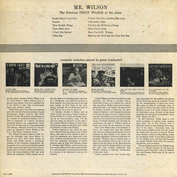 Teddy Wilson - Mr. Wilson (The Fabulous Teddy Wilson At The Piano)(...