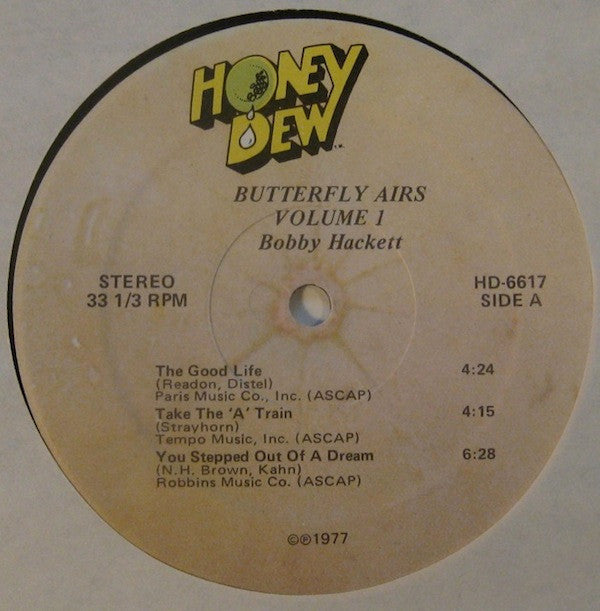 Bobby Hackett - Butterfly Airs Vol. 1 (LP, Album)