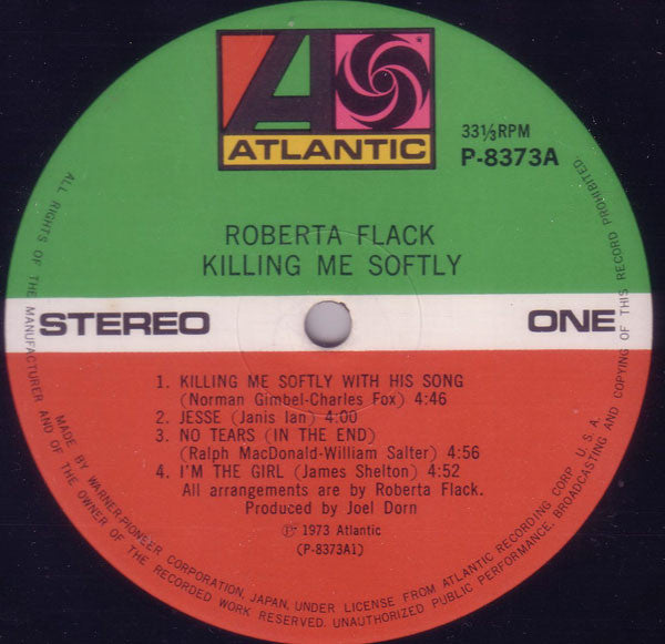 Roberta Flack - Killing Me Softly (LP, Album)