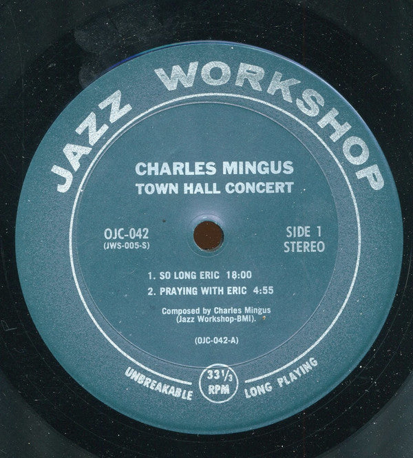 Charles Mingus - Town Hall Concert (LP, Album, RE)