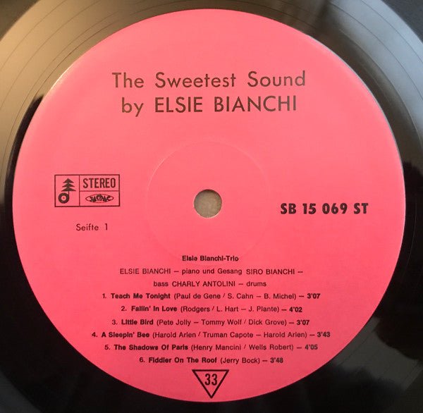 Elsie Bianchi Trio - The Sweetest Sound (LP, Album, RE)