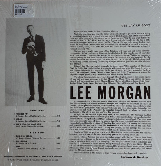 Lee Morgan - Here's Lee Morgan (LP, Album, RE)