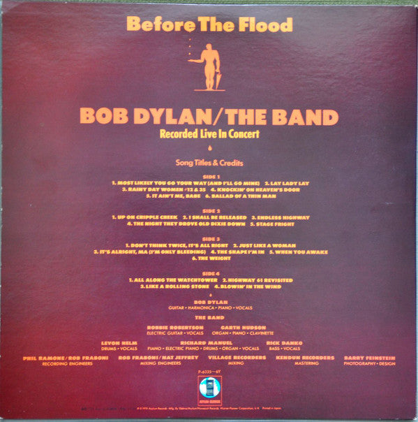 Bob Dylan / The Band - Before The Flood (2xLP, Album)