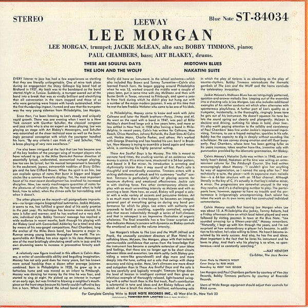 Lee Morgan - Leeway (LP, Album, Ltd, RE)