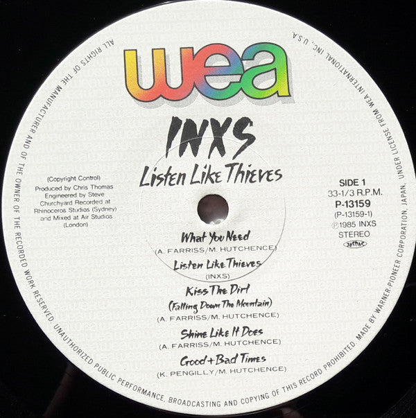 INXS - Listen Like Thieves (LP, Album, Gat)