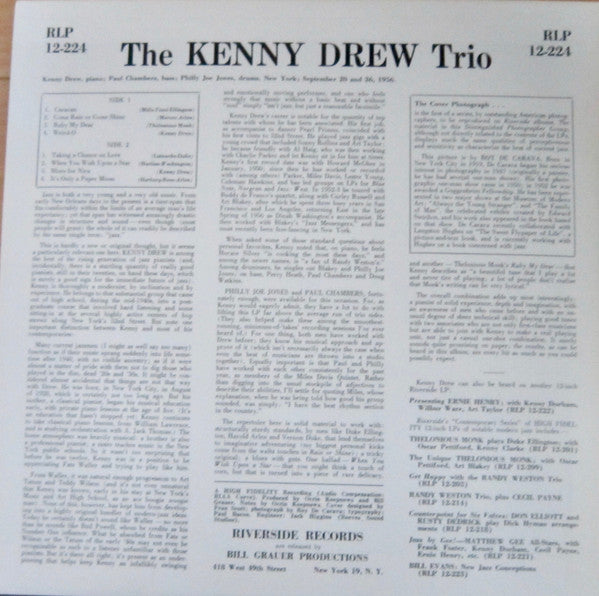 The Kenny Drew Trio - Kenny Drew Trio(LP, Album, Reissue, Mono)