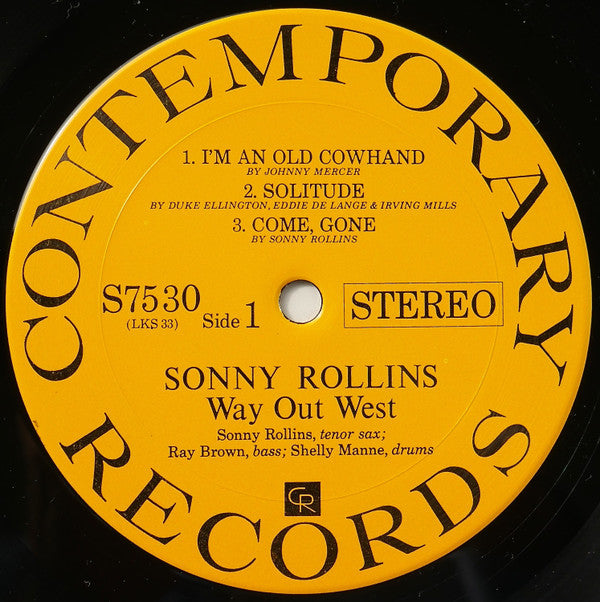 Sonny Rollins - Way Out West (LP, Album, RE)