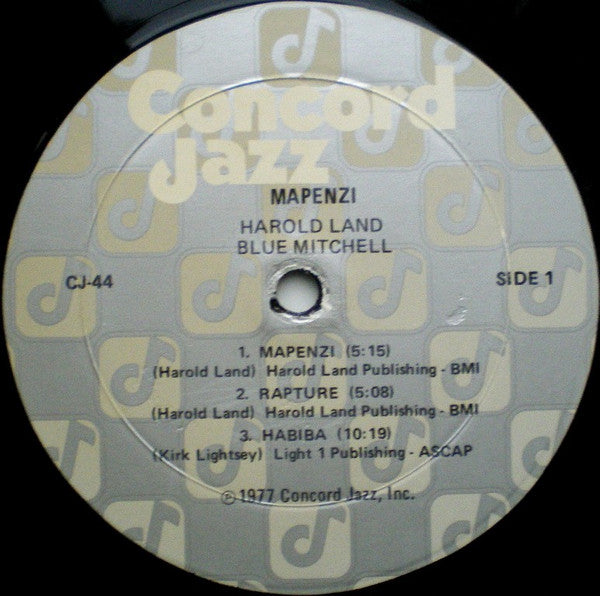 The Harold Land / Blue Mitchell Quintet - Mapenzi (LP, Album)