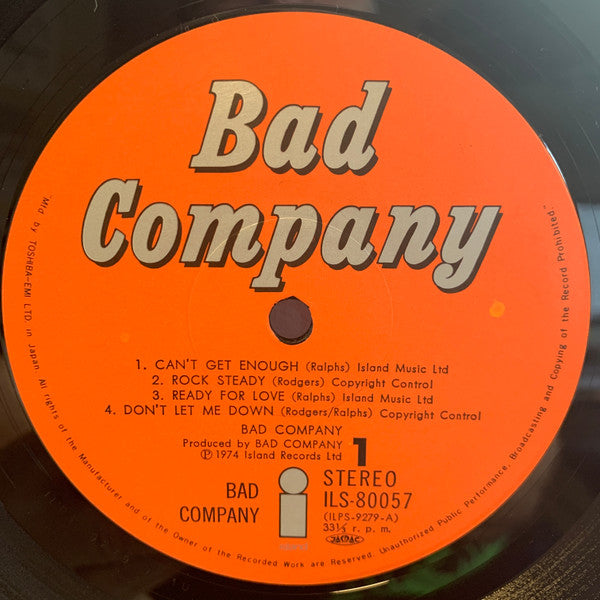 Bad Company (3) - Bad Company (LP, Album)