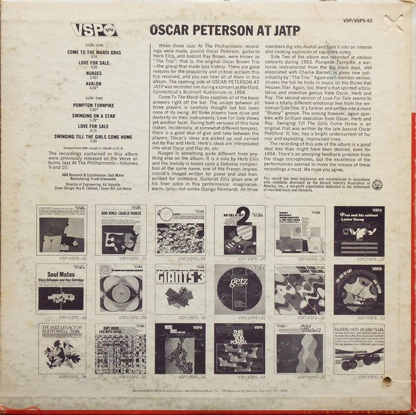 Oscar Peterson - Oscar Peterson At JATP (LP, Album, Comp)
