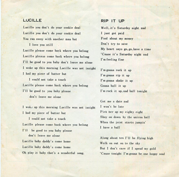 Little Richard - Lucille / Rip It Up (7"", Single)