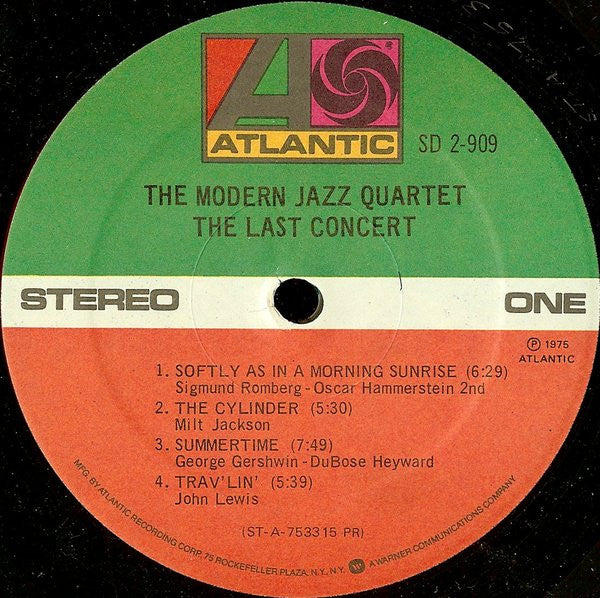 The Modern Jazz Quartet - The Last Concert (2xLP, Album, Gat)