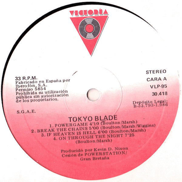 Tokyo Blade - Tokyo Blade (LP, Album, RE)