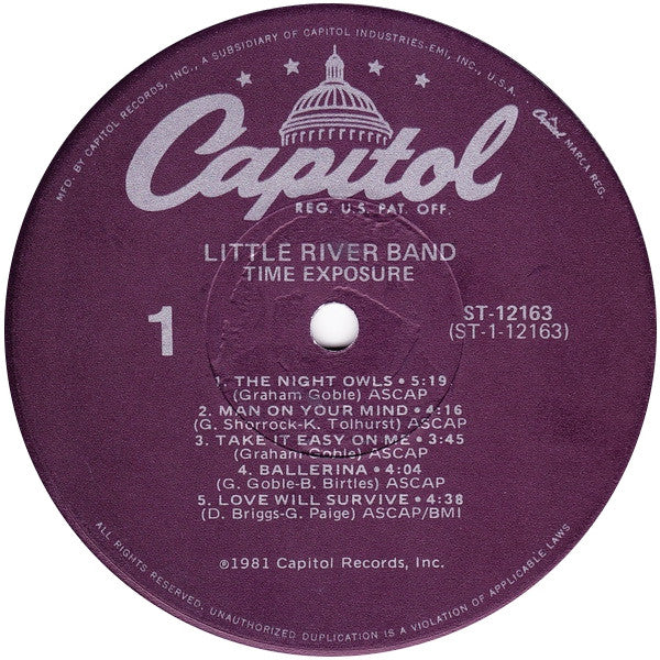 Little River Band - Time Exposure (LP, Album, Win)