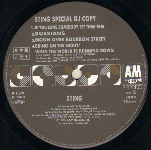 The Police, Sting - Special DJ Copy (12"", Comp, Promo)