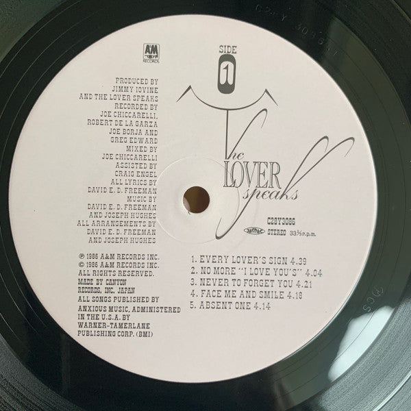 The Lover Speaks - The Lover Speaks (LP, Album)